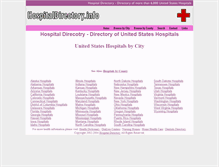 Tablet Screenshot of hospitaldirectory.info